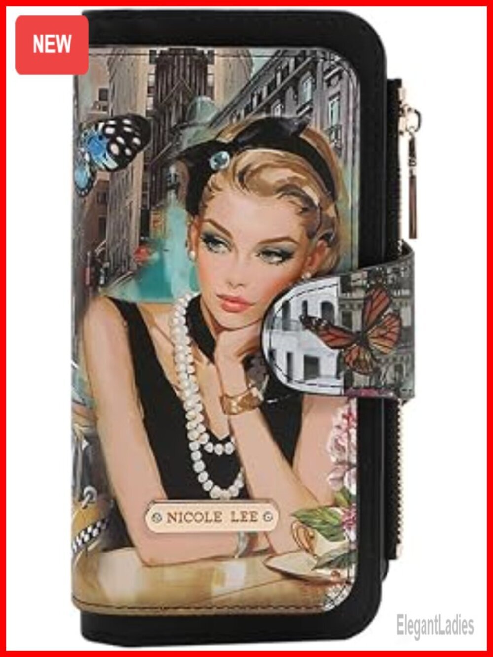 Pebbled Vegan Leather RFID Blocking Bifold Wallet with 14 Card Slots
